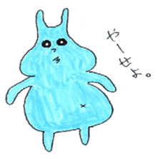 good luck blue rabbit 5 sticker #9248292