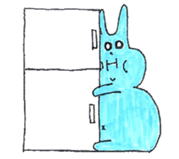 good luck blue rabbit 5 sticker #9248297