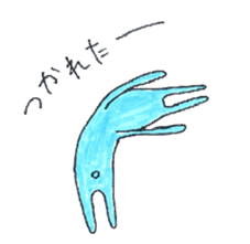 good luck blue rabbit 5 sticker #9248316