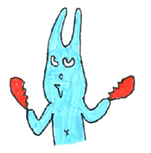 good luck blue rabbit 5 sticker #9248319