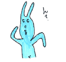 good luck blue rabbit 5 sticker #9248327