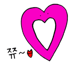 Heartful HEART-san with friends 3 sticker #9248720