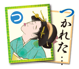 Ukiyo-e art karuta First volume sticker #9249505