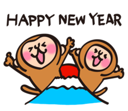 New Year stickers of lively monkey sticker #9250611