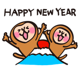 New Year stickers of lively monkey sticker #9250611