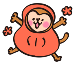 New Year stickers of lively monkey sticker #9250612