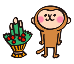 New Year stickers of lively monkey sticker #9250613