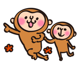 New Year stickers of lively monkey sticker #9250619