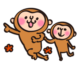 New Year stickers of lively monkey sticker #9250619