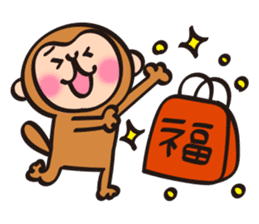 New Year stickers of lively monkey sticker #9250620