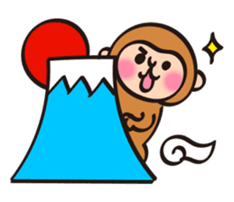 New Year stickers of lively monkey sticker #9250625