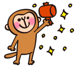 New Year stickers of lively monkey sticker #9250626