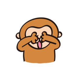 New Year stickers of lively monkey sticker #9250629