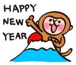 New Year stickers of lively monkey sticker #9250638