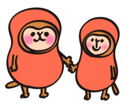New Year stickers of lively monkey sticker #9250640