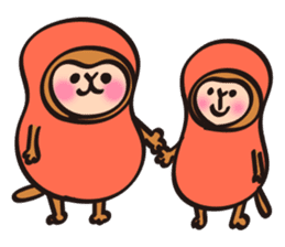 New Year stickers of lively monkey sticker #9250640