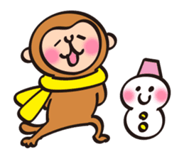New Year stickers of lively monkey sticker #9250646