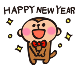 Cute Monkey New Year Sticker sticker #9250970