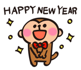Cute Monkey New Year Sticker sticker #9250970