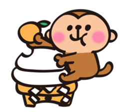 Cute Monkey New Year Sticker sticker #9250976