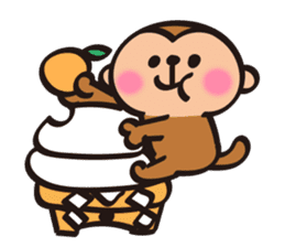 Cute Monkey New Year Sticker sticker #9250976