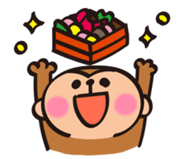 Cute Monkey New Year Sticker sticker #9250989