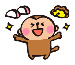 Cute Monkey New Year Sticker sticker #9250992
