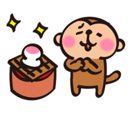 Cute Monkey New Year Sticker sticker #9250993