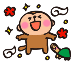 Cute Monkey New Year Sticker sticker #9250994