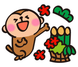 Cute Monkey New Year Sticker sticker #9250999