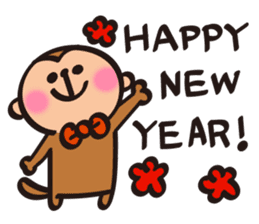Cute Monkey New Year Sticker sticker #9251005