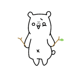 A little tight white bear sticker #9251388