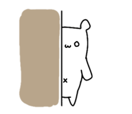 A little tight white bear sticker #9251399