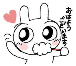 Rabbit pretty with all efforts 2 sticker #9252088