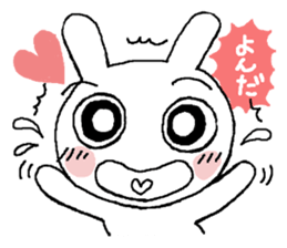 Rabbit pretty with all efforts 2 sticker #9252089