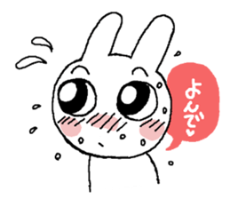 Rabbit pretty with all efforts 2 sticker #9252090