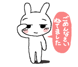 Rabbit pretty with all efforts 2 sticker #9252091