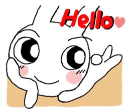 Rabbit pretty with all efforts 2 sticker #9252092