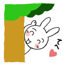 Rabbit pretty with all efforts 2 sticker #9252098