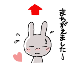 Rabbit pretty with all efforts 2 sticker #9252099