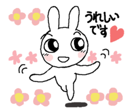 Rabbit pretty with all efforts 2 sticker #9252100