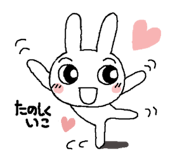 Rabbit pretty with all efforts 2 sticker #9252102