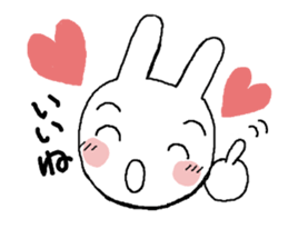 Rabbit pretty with all efforts 2 sticker #9252105