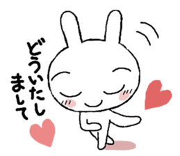 Rabbit pretty with all efforts 2 sticker #9252111