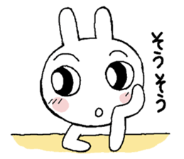 Rabbit pretty with all efforts 2 sticker #9252113