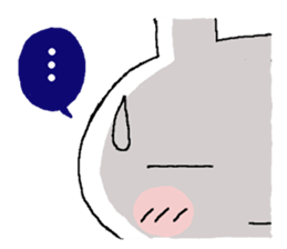 Rabbit pretty with all efforts 2 sticker #9252114