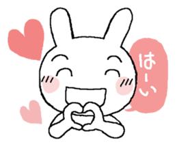 Rabbit pretty with all efforts 2 sticker #9252116