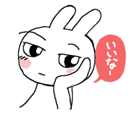 Rabbit pretty with all efforts 2 sticker #9252118