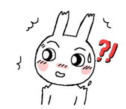 Rabbit pretty with all efforts 2 sticker #9252119