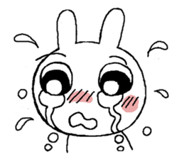 Rabbit pretty with all efforts 2 sticker #9252120